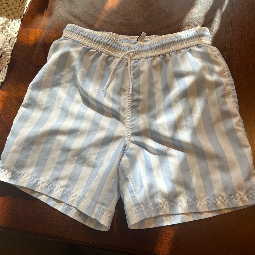 Janie and Jack RECYCLED STRIPED SWIM TRUNK size 10